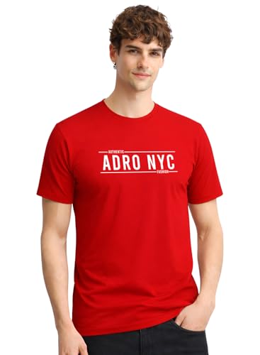 T-shirt imprimé beige homme 100% coton coupe régulière ADRO élégant pour l'été