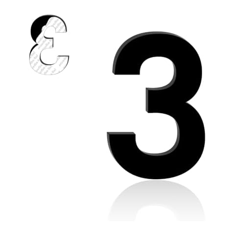 Black Acrylic Self Adhesive House Numbers by BooWoodNeonMetal Cover