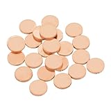 QUARKZMAN Stanzung Leer Messing Rund DIY Tags Kupfer, 8mm/0.3 für Basteldekoration, Packung mit 24