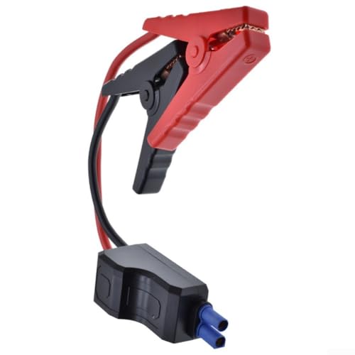 Durashmall Abrazaderas de clip inteligente antirretroceso de 12 V con conector EC5 para cables de arranque de batería de coche, diseño de cobre de doble capa resistente con módulo de prevención de