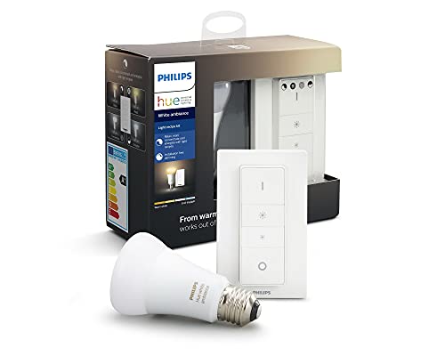 Philips Hue White Ambiance Lampadina LED Smart, Luce Bianca da Calda a Fredda, Dimmerabile, Attacco...