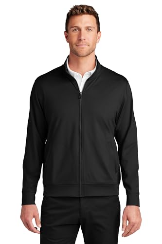 Port Authority Double Knit Full-Zip K881, Deep Black, X-Small at