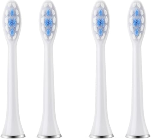 Brosse à dents électrique super sonique : 4 têtes de brosse SUBORT S7 performantes et blanches