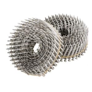 #US 3600 Pcs 15 Degree Wire Coil 2 .09 Ring Shank Stainless Steel Siding Nails