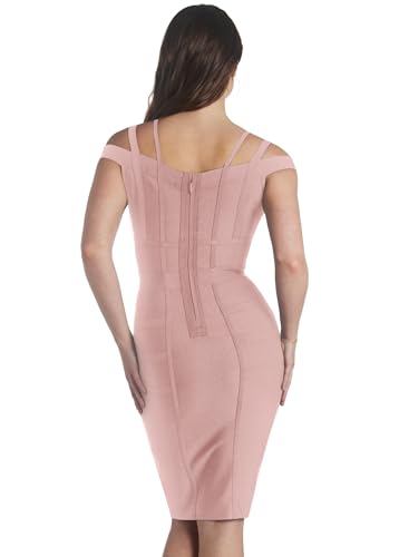 Image of Hybrid & Company Women's Elegant Bandage Dress | Stretch fabric, flattering bodycon fit, elegant silhouette, suitable for cocktail parties, events, and special occasions