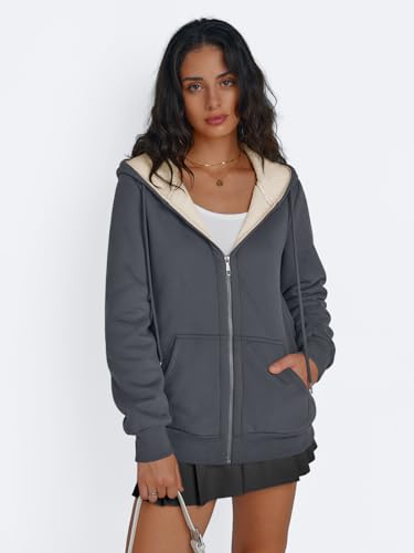 Trendy Queen Zip Up Hoodies for Women Fleece Lined Jackets Winter Coats Long Sleeve Sweatshirts Pullover Fall Clothes2