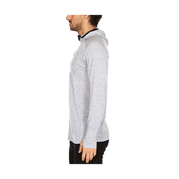 Mens Micro Weight Woolverino ¼ Zip Sun Hoodie - 84% Merino Wool, 12% Nylon, 4% Spandex - Image 4