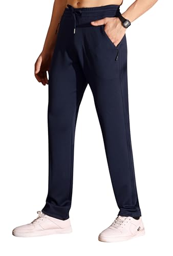 Image of Men's Regular Fit Track Pants with Zipper Pocket||Track Pants for Men