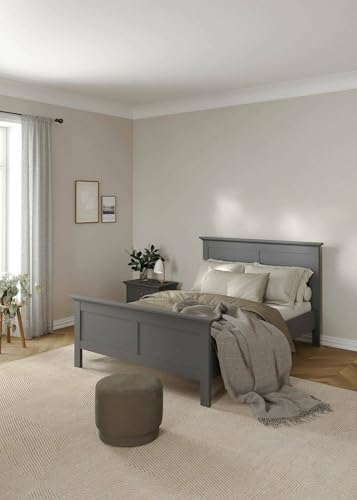 Dmora - Sommier Simple Gasparde, Base de lit, Sommier à Lattes, Lattes pour Structure de lit, 211x158 h110 cm, Gris