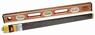 Sands Level & Tool Co. SL12AB48C 48 Professional Brass Bound Mahogany Level (6 Vials) w/Case