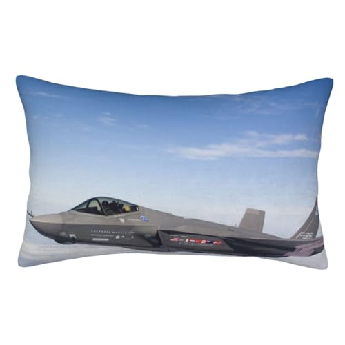 ステルス戦闘機 F-35 枕カバー 軽量 抱き枕カバー 寝具カバー 防ダニ 抗菌 防臭 ファスナー付き ポリエステル 四節通用 家庭用 封筒式 枕かばー インテリア飾り 40x60cm