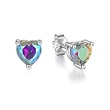 Onnzin Titanium Heart Earrings for Women Girls Hypoallergenic Pure Titanium Implant Grade Earrings f
