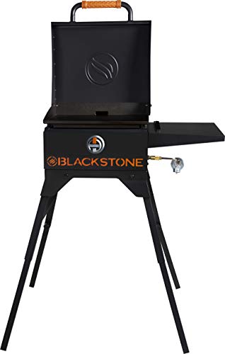 Blackstone On The Go Griddle with Side Shelf, Hood & Leg Stand - Heavy Duty Flat Top Griddle Grill Station for Kitchen, Camping, Camp, Outdoor, Tailgating - 1939