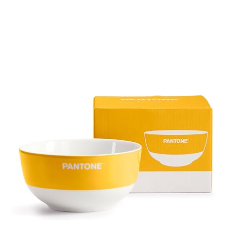PANTONE - Ciotola Colazione in Porcellana Resistente Antimacchia, Graffi, Odori, Bowl Tazza Colazione Grande per Cereali 650ml 13,8x7, Ciotole Cucina per Lavastoviglie e Microonde, Idee Regali Natale