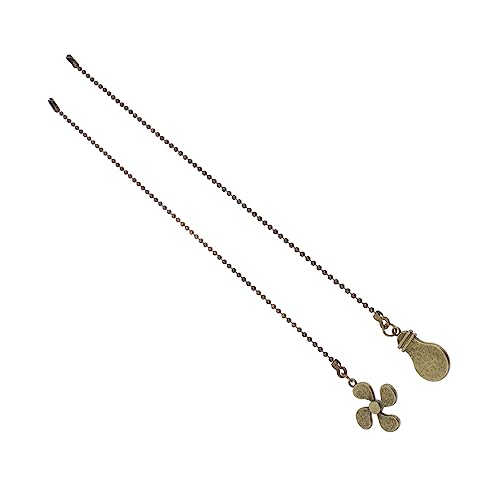 SHINEOFI 2 Piezas Cadenas de Luz de Techo con Esferas para Ventilador Extensión de Cadena de Ventilador de Techo Accesorios Decorativos para Salones y Cafés