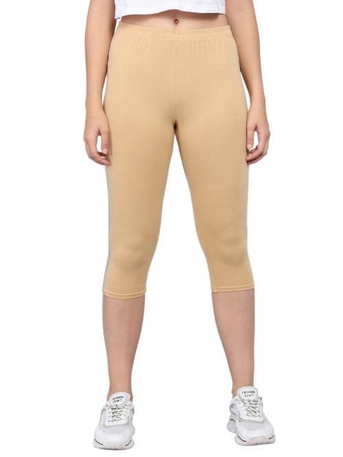 PINKSHELL Women’s Plain Capri Active Workout Running Trendy Slim Fit Three Fourth Capri – Ideal for Fitness Enthusiasts