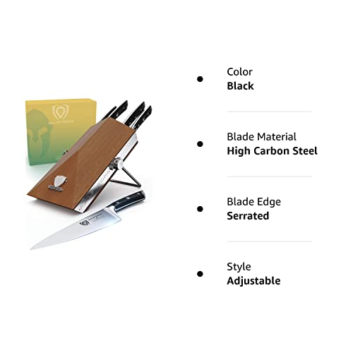 Dalstrong Knife Block Set - 5 Piece - Gladiator Series - With Modular, Multi-Level Block - German High Carbon Steel - Premium Abs Black Handles - Nsf Certified #TOP7