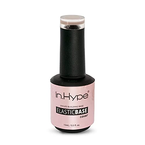 IN.HYPE Elastic Rubber Base Coat. UV/LED Curable. Correcting Coating with Enhanced Adhesion. Soak Off (Taupe) É