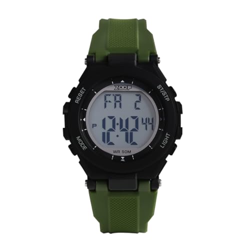 Image of Zoop Digital Watch with Black Case, Digital Dial & Green Strap for Boys Kids, from House of Titan - 16047PP04