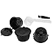 ILamourCar Kit de 3 pièces, capsules filtres de café, capsule de café rechargeable et réutilisable pour cafetière Dolce Gusto, avec 1 brosse de nettoyage et 1 cuillère en plastique (noir)
