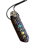 Mens Chakra Necklace Men. Chakra Stone Jewelry. 7 Chakra Gemstone Necklace with Clear Quartz Sphere....