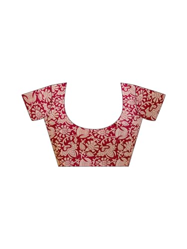 Image of SIRIL Women's Printed Ready to Wear Mul Cotton Saree With Unstitched Blouse Piece