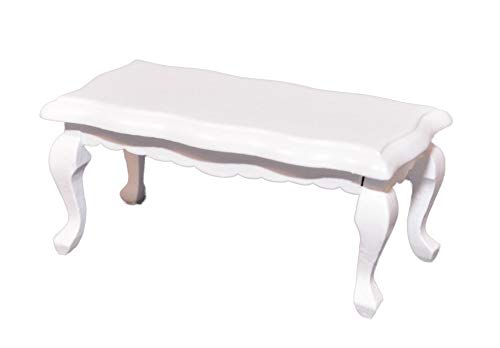 Melody Jane Blanco Casa de Muñecas Festoneado Mesa de Café Shabby Chic Muebles de Salón