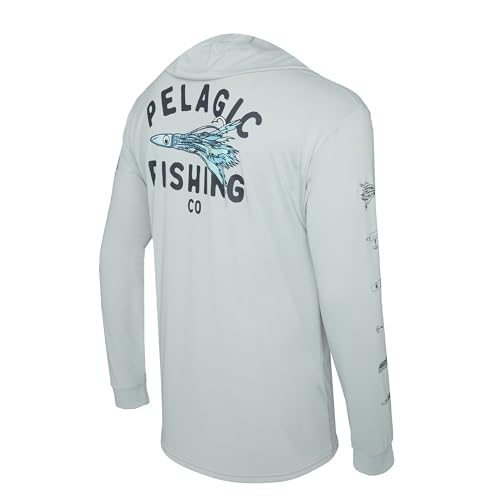 PELAGIC Apparel Men's Aquatek Feather'd Hooded Fishing Shirt