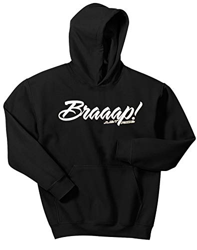 Just Ride BRAAAP Youth Hoodie Sweat Shirt Motocross Number Plate Custom Personalized