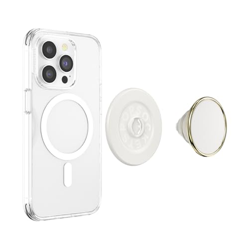 Image of PopSockets Phone Grip for MagSafe, Magnetic Holder, Phone Stand, Enamel - Coconute Creme