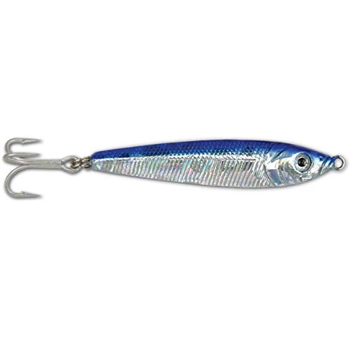 Got-Cha JF4-BLS Jigfish Lure, 4in, 4oz, 3 0 Treble Hook - Blue Silver