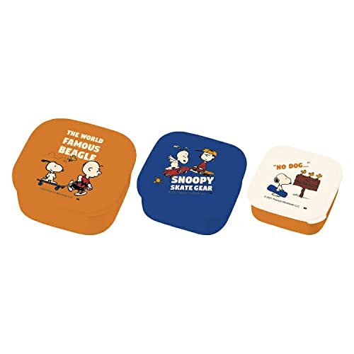 大西賢製販 PEANUTS ランチシリーズ SKATEBOARD オレンジ シールランチボックスセット(3P) SLH-1310