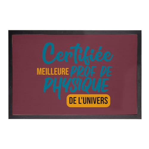 Paillasson prof de physique rouge cadeau professeur de science