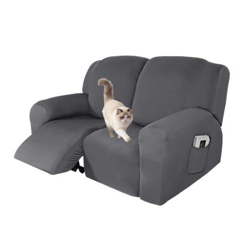Funda para sillón relax de 2 plazas elástica gris 2