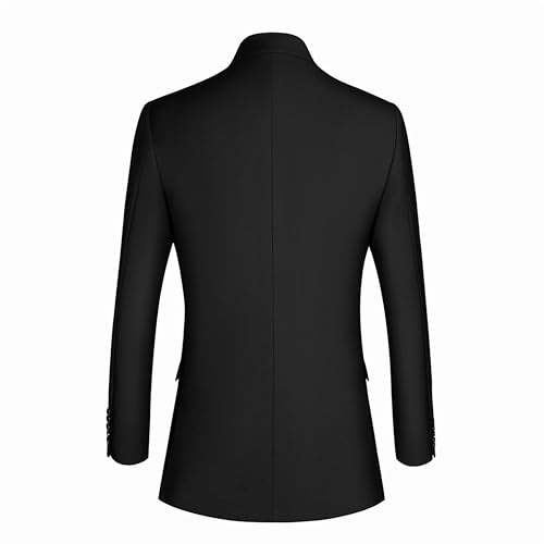 Men's Double Breasted Suit Jacket Button Solid Slim Sports Coats Prom Party Wedding Business Blazers3