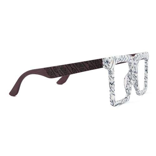 Image of Zeelool Vintage Square Eyeglasses Frame for Men with Non-prescription Clear Lens ZJGX320783