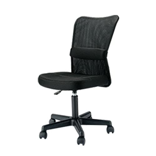 LOOKIT オフィスチェア 肘なし メッシュバック付きチェア ミーティングチェア キャスター付き メッシュ張り ブラック NF-QUE-1