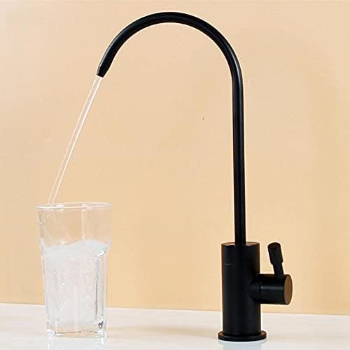 Grifo con Filtro de Agua Giratorio de 360° para Fregadero de Cocina, Cromado y Negro, purificador para Sistemas de ósmosis inversa, fácil instalación, Grifo Limpio y Potable.