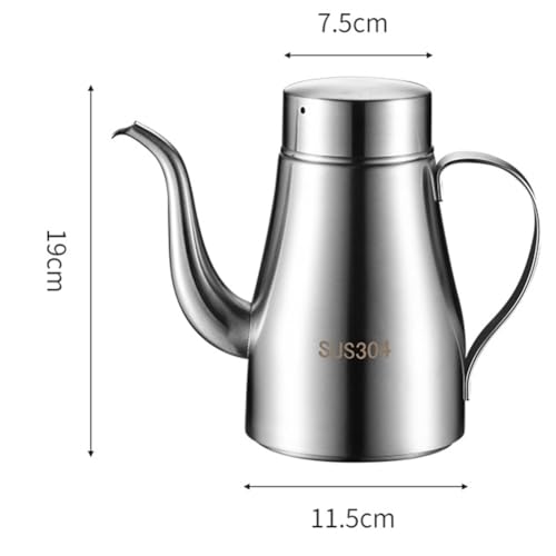 Botella de aceite de 48 oz de acero inoxidable antigoteo 8