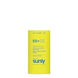 ATTITUDE Kids Mineral Sunscreen Face Stick SPF 50, Broad Spectrum Zinc Oxide, EWG Verified, Non-Nano, Gentle Lightweight Non-Greasy, Vegan, Unscented, 0.53 oz