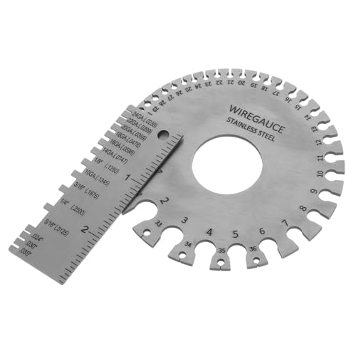 2 unidades de calibradores de espesor de acero inoxidable para soldadura y medición de alambre miniatura 1