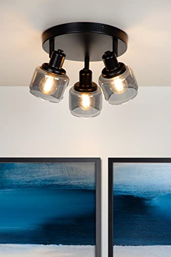 LUCIDE Bjorn - Ceiling Spotlight - diameter 38 cm - 3xE14 - Black - Image 4