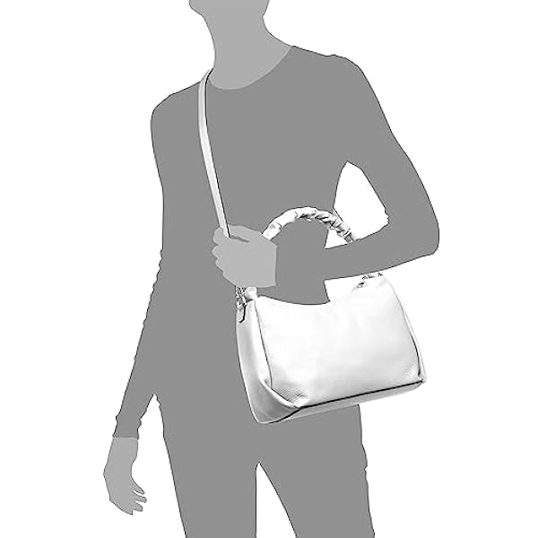 FIRENZE ARTEGIANI. Amatrice bolso de hombro mujer. Piel auténtica Dollaro. 30x11x20 cm. Color: Blanco