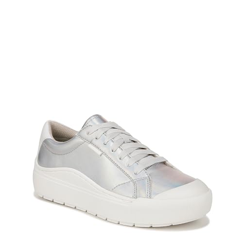 Dr. Scholl's Womens Time Off Sneaker White/Gold 9 M