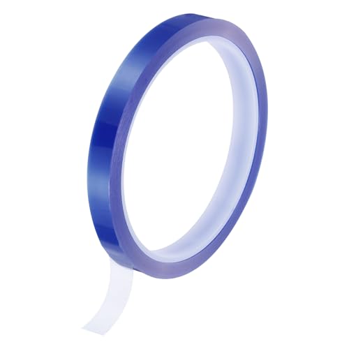 Image of uxcell Blue Heat Tape, 1 Roll 10mmx33m 108ft High Temperature Heat Resistant Tape for Sublimation,Heat Vinyl Press,Heat Transfer, Circuit Board, No Residue