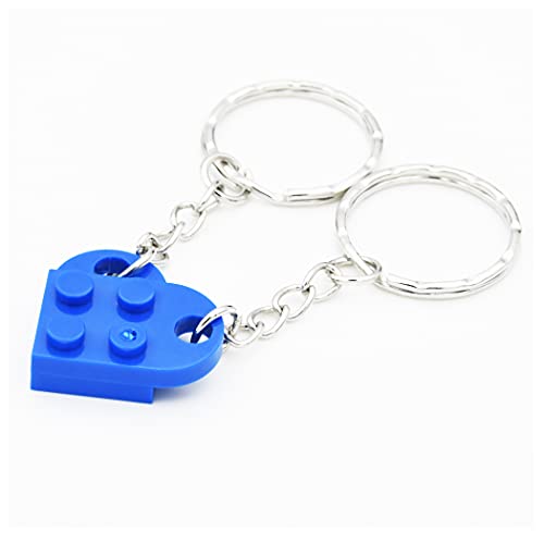 Ttyy Friendship Gifts Best Friend Keychain Couples Keychain Bff Heart Key Ring Set Birthday Gifts For Kids Men Women 6 Color (Blue Heart 1) #TOP2