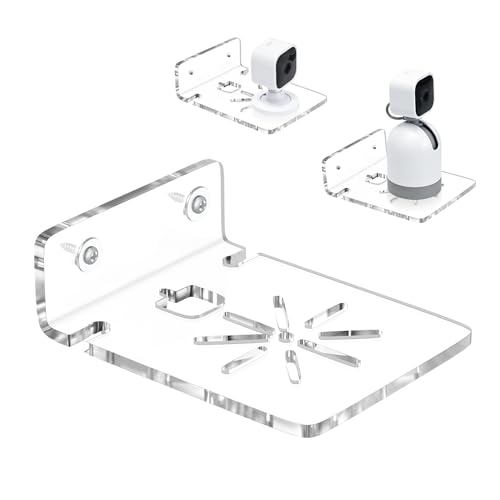 CaGuan 2Pack Acrylic Wall Mount for Blink Mini Pan-Tilt, Blink Mini Camera, Adhesive Wall Brackets for Blink Camera, Ceiling Mounting for Blink Indoor Camera