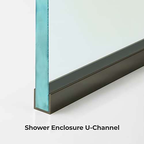Fixed Shower Screen For Bathroom | Brushed Nickel Finish | Water Repellent | Tempered Glass Shower Panel 24"X76" By Fab Glass And Mirror #TOP3