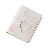 Dekoratives Notizbuch, 100 Blatt Loseblatt für Notizblock, Herz-Design mit Einband, Kunstleder-Tagebuch zum Schreiben, Notizen, Listen, Schule, Uni, Arbeit, Reisen, Meetings, 13,1 x 10,5 cm