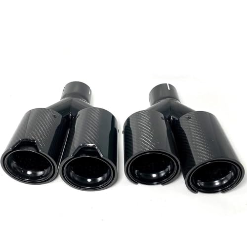 Tubo de escape para coche universal tipo Y con silenciadores de carbono ID 51 6